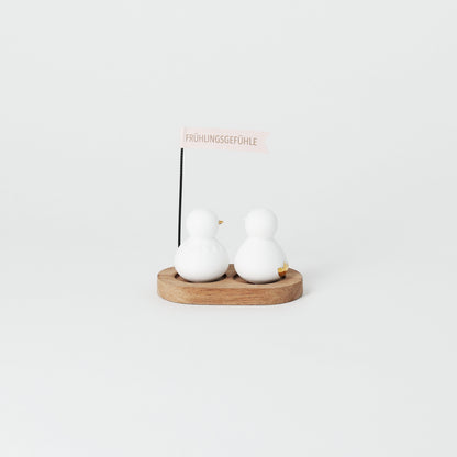 Ostergruß Frühlingsgefühle Frühlingsgruß Küken liebe Netter Frühjahrgruß Mitbringsel von räder design Holz & Porzellan 7x4,3x8cm