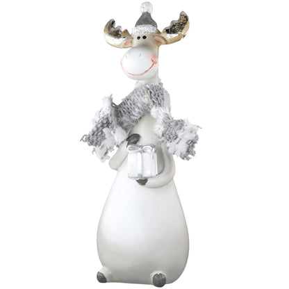 Elch Figur „Anton“ von Gilde – Weihnachtsdeko aus Kunstharz 13,5 cm