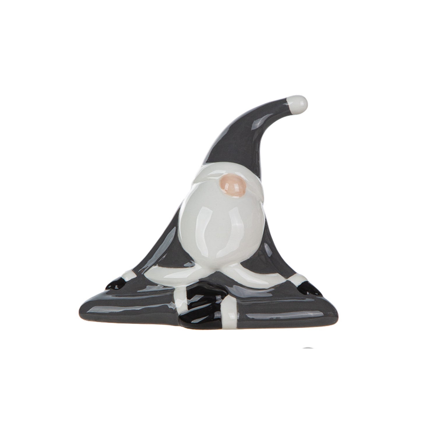Yoga Santa „Grigio“ von Gilde – Keramik Weihnachtsfigur 11 cm