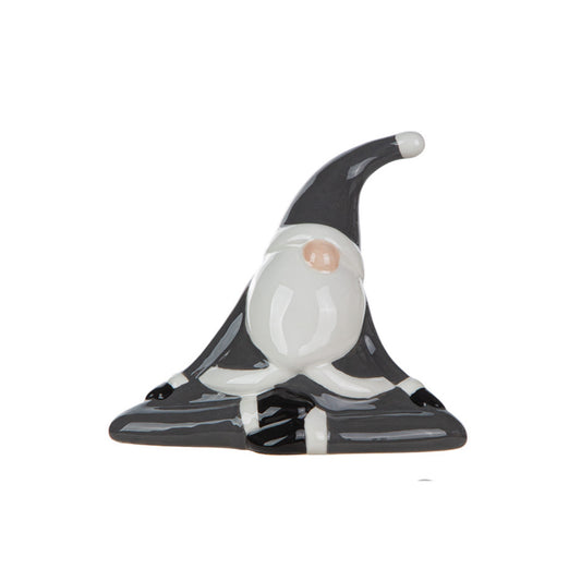 Yoga Santa „Grigio“ von Gilde – Keramik Weihnachtsfigur 11 cm 3er Set