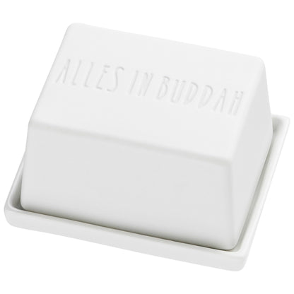 Butterdose (klein) aus Porzellan " Alles in Buddha " von räder design Hingucker dekorativ lustig Geschenk (halber Butter Block)