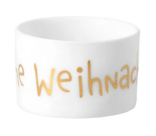 Teelichthalter aus Porzellan "Frohe Weihnachten" von räder design - Weihnachten Weihnachtsdekoration