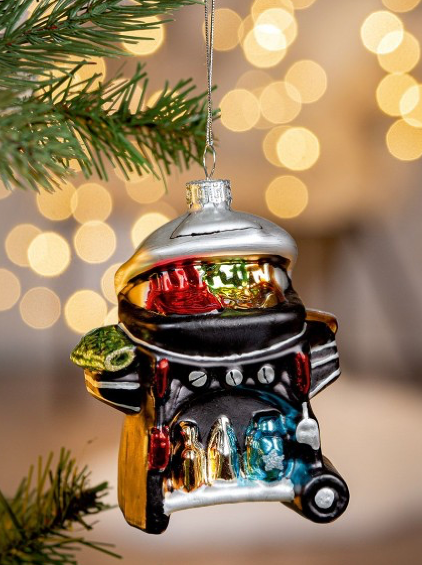 Baumschmuck Gasgrill von Gilde – Origineller Christbaumschmuck aus Glas