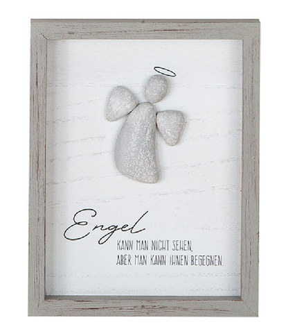 Steinbild rechteckig "Schutzengel/Engel" von Gilde Glücksbringer Engel Stein liebevolles Geschenk