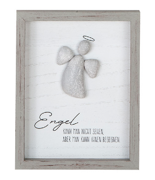 Steinbild rechteckig "Schutzengel/Engel" von Gilde Glücksbringer Engel Stein liebevolles Geschenk