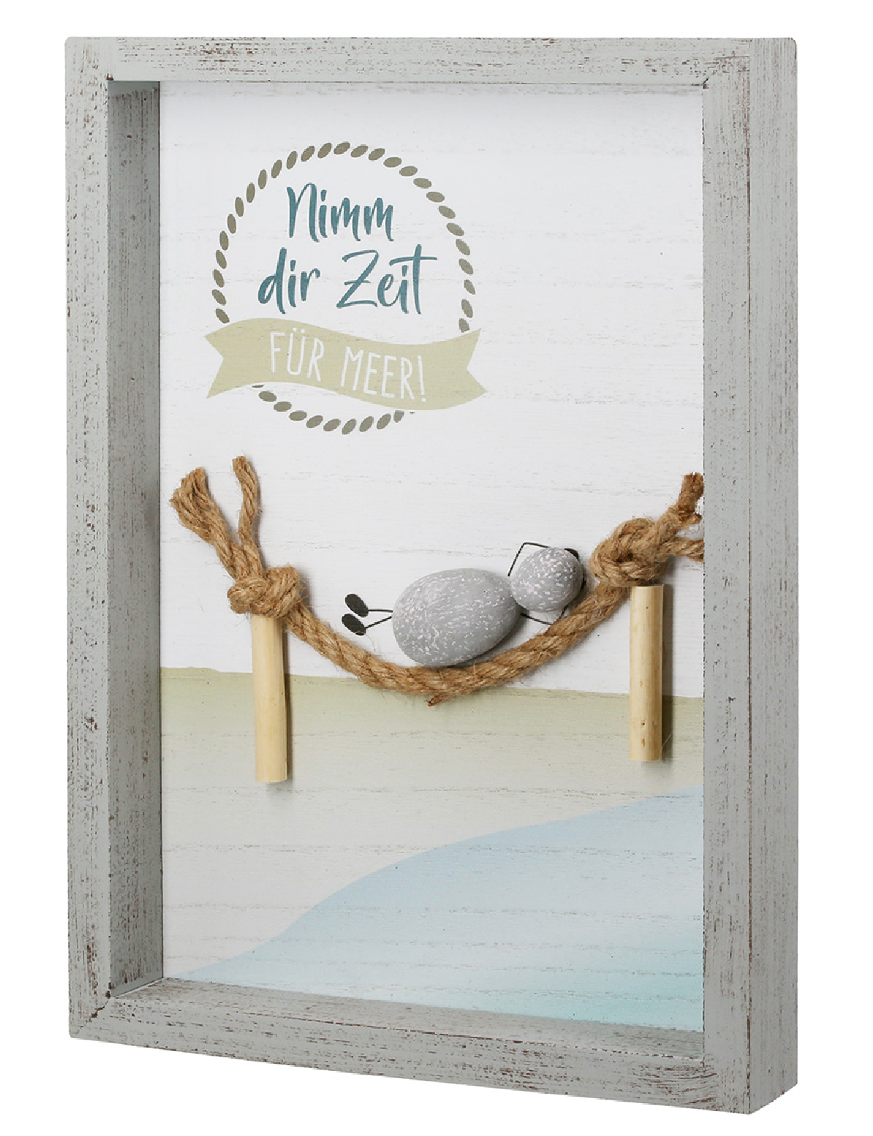 Steinbild rechteckig "Meer" von Gilde Strandkorb Hängematte Maritimes Steinbild 2 Varianten