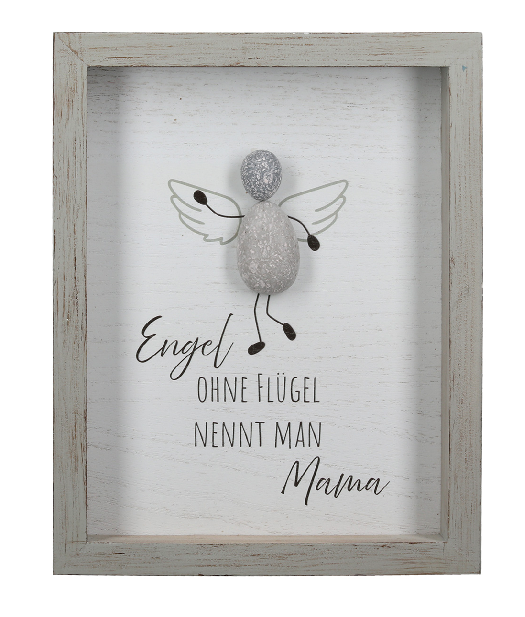 Steinbild rechteckig "Mama Papa" von Gilde mein Held Papa Engel Mama Geschenkidee Stein