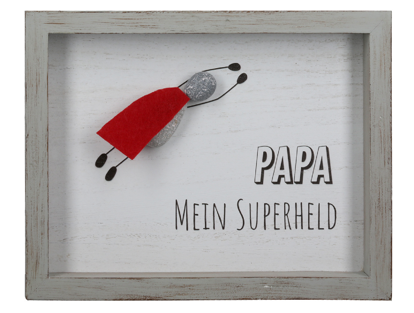 Steinbild rechteckig "Mama Papa" von Gilde mein Held Papa Engel Mama Geschenkidee Stein