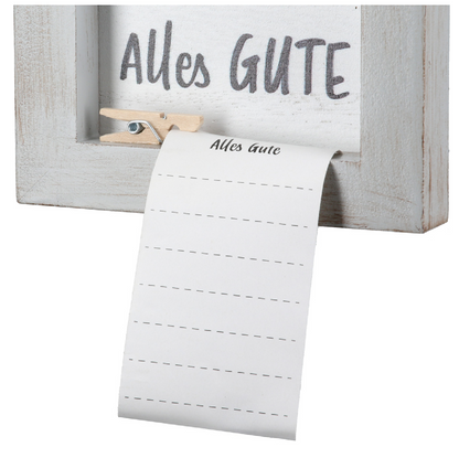 Steinbild rechteckig "Wunscherfüller/Alles Gute/Viel Glück" von Gilde Kleines Geschenk Grußbotschaft mit persönlicher Botschaft