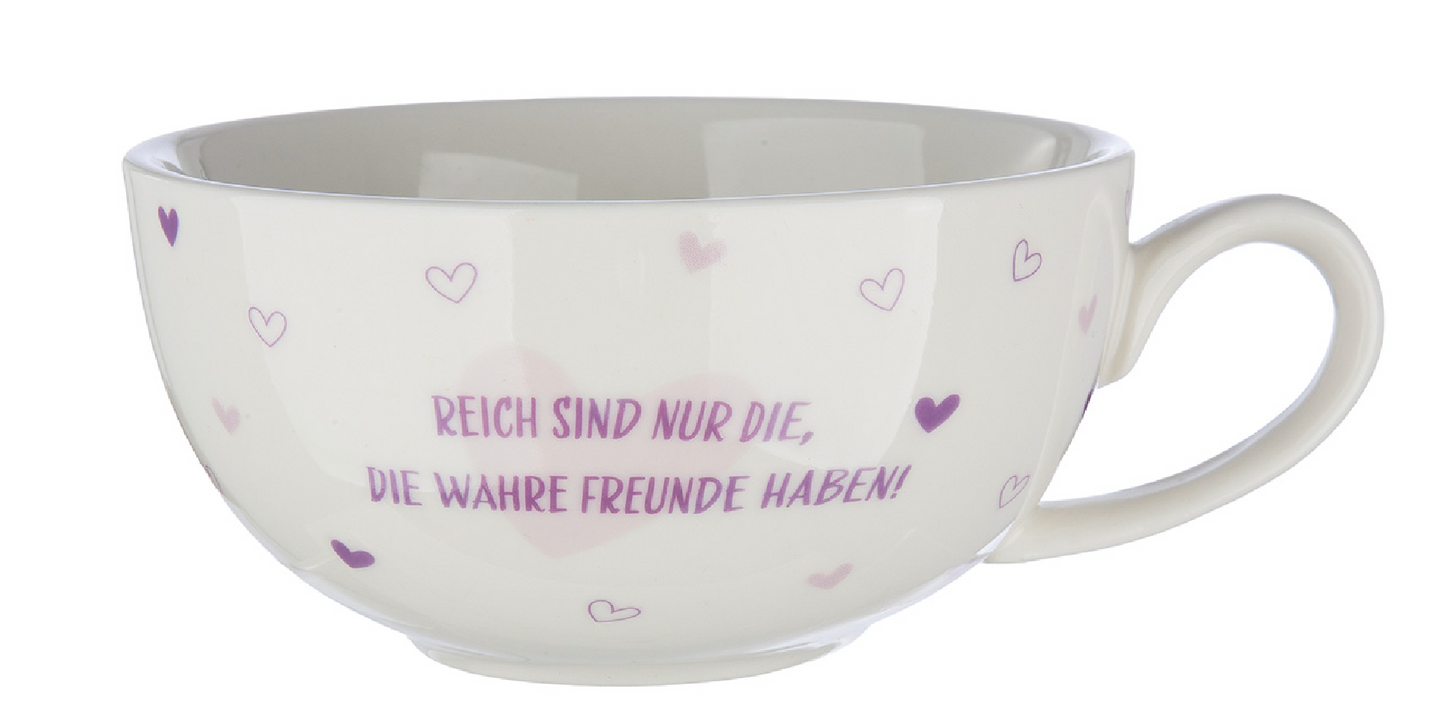 Teekanne mit Tasse und Untertasse  aus Porzellan "Best friends" von Gilde