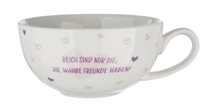 Teekanne mit Tasse und Untertasse  aus Porzellan "Best friends" von Gilde