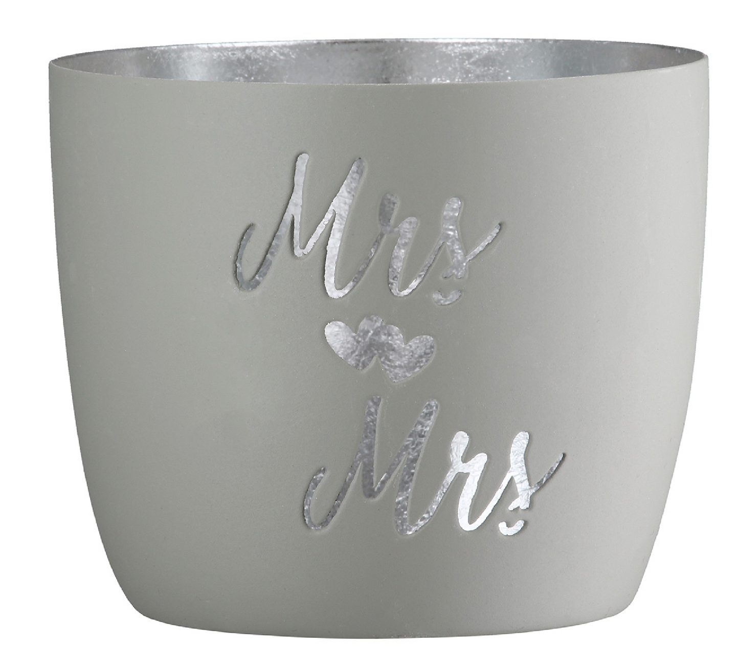 Windlicht aus Metall "Mr. & Mr./ Mrs. & Mrs." von Gilde
