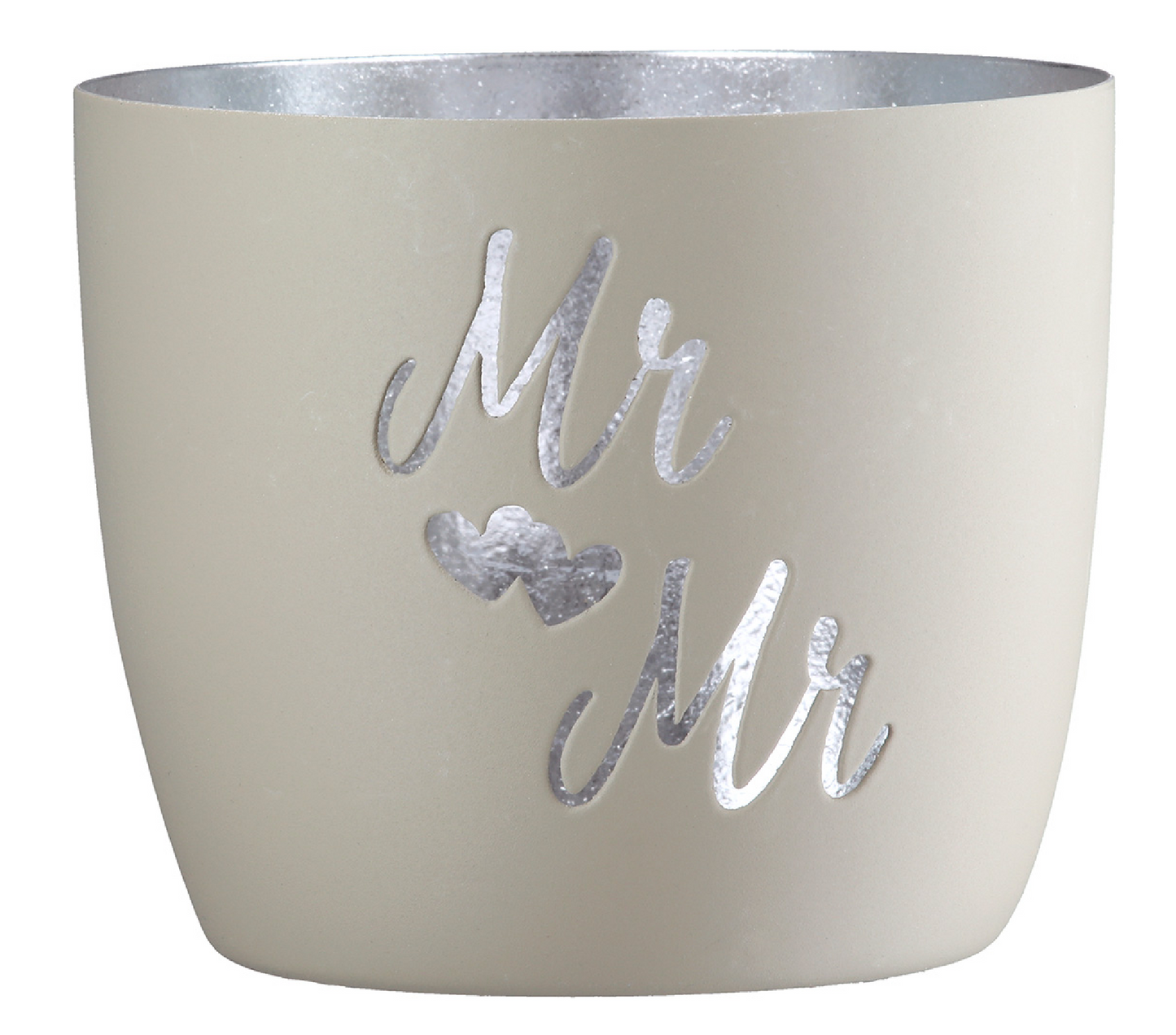 Windlicht aus Metall "Mr. & Mr./ Mrs. & Mrs." von Gilde