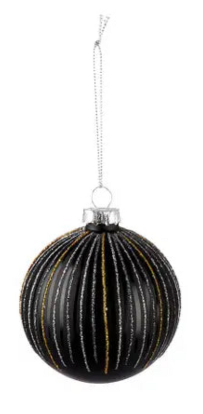 Baumkugel „Istanbul“ von Gilde – Gestreifte Glas-Weihnachtskugeln Ø 8 cm