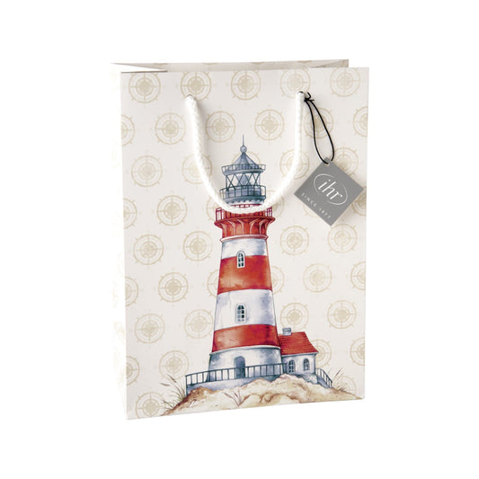 Geschenktasche 20x27,5 cm "Leuchtturm/Lighthouse" von ihr - Geschenk Geschenkverpackung