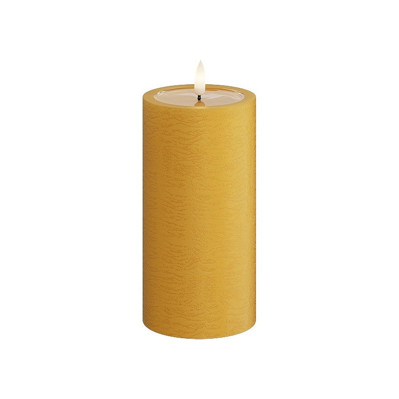 LED Stumpenkerze 12,5 cm curry von Deluxe / Unique Homeart Candle / Kerzen