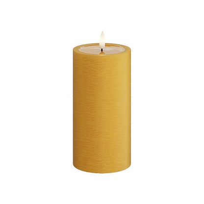 LED Stumpenkerze 12,5 cm curry von Deluxe / Unique Homeart Candle / Kerzen