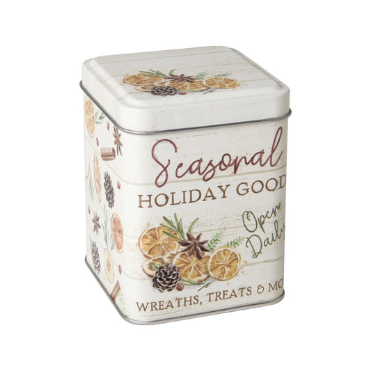 Teedose quadratisch " Seasonal holiday goods " von ihr - Weihnachten Weihnachtsdekoration