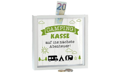 Spardose Camping Kasse Camper von Gilde - Geschenk Geschenkidee für Camper