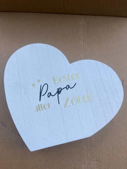 Herz aus Holz mit Spruch Mama/Papa als Geschenkidee von Boltze - Muttertag Vatertag ganz tolle Mama Bester Papa
