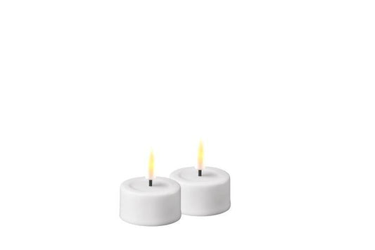 LED Teelichter 2 Stück weiß von Deluxe / Unique Homeart Candle / Kerzen