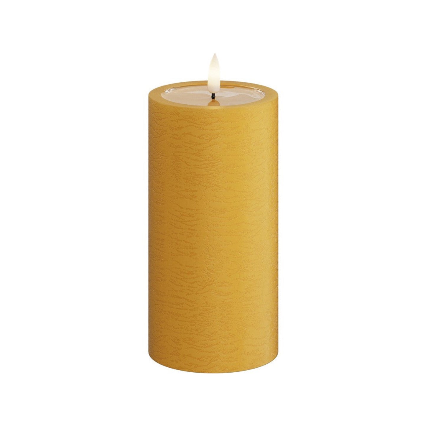 LED Stumpenkerze 15 cm curry von Deluxe / Unique Homeart Candle / Kerzen