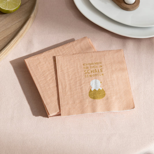 Cocktailserviette 25x25cm  In Schale geworfen Ostern Osterservietten EI Küken von räder design