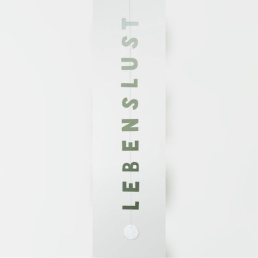 Textkette Papierkette Lebenslust von räder schöner Spruch Leben Länge:97cm