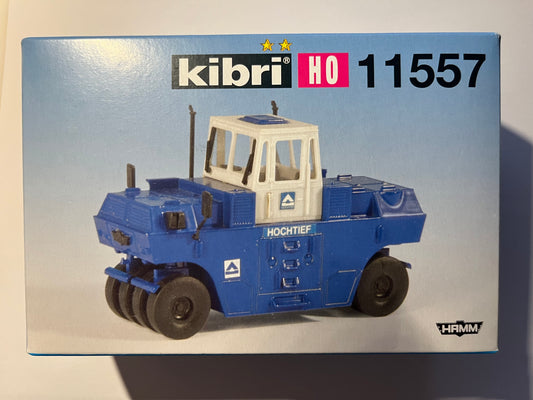 Kibri H0 11557 Hochtief rubber wheel roller - model making
