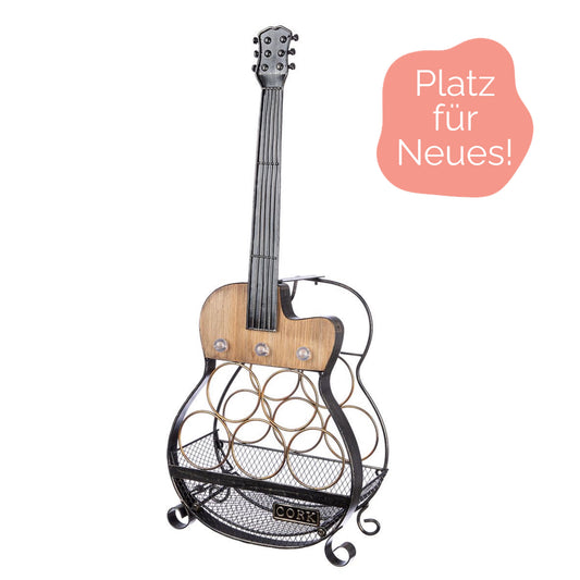 Wine rack guitar made of metal with lighting by Gilde - eye-catcher Modern Industrial