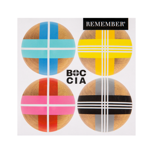 Boccia von Remember Farbenfrohes Retro Outdoor Spiel aus Holz