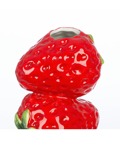 Vase Erdbeerturm aus Keramik, Erdbeervase 20 cm von Gilde