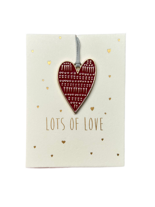 Mini-Ornament "Herz" mit Grußkarte von räder design - Weihnachten Geschenkidee