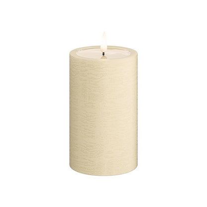 LED Stumpenkerze 12,5 cm creme von Deluxe / Unique Homeart Candle / Kerzen