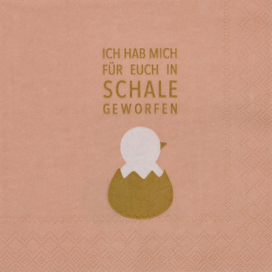 Cocktailserviette 25x25cm  In Schale geworfen Ostern Osterservietten EI Küken von räder design
