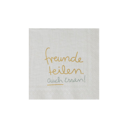 Cocktailservietten 25x25 cm "Freunde Teilen Auch Essen" von räder design