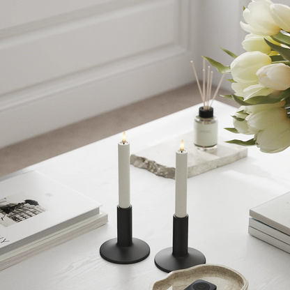 LED Stabkerzen 2 Stück 15 cm Weiß von Deluxe / Unique Homeart Candle / Kerzen