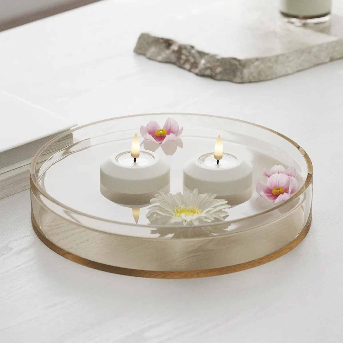 LED Schwimmkerze 2 Stück weiß von Deluxe / Unique Homeart Candle / Kerzen