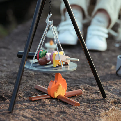 Camping Spielset aus Holz 45-teilig von UMU für kleine Camper Holzspielzeug