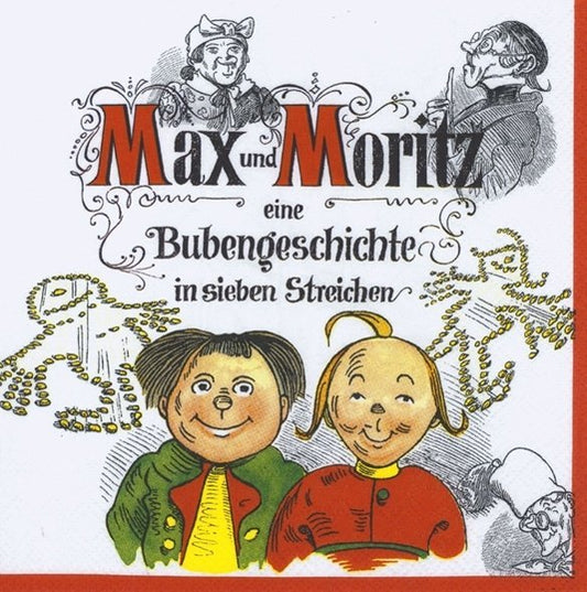 Servietten 33x33 cm " Max und Moritz " von ihr