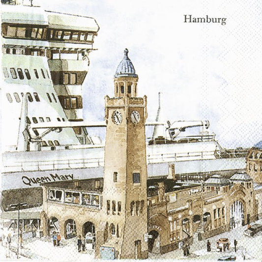 Servietten 33x33 cm " Hamburg " von ihr