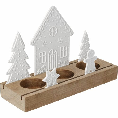 Lichtobjekt Lebkuchendorf von räder design Maße: 20x7x13,7 cm  Winterdeko