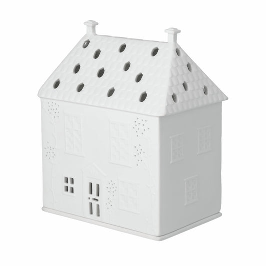 Großes Lichthaus aus Porzellan mit Blumenranken von räder design - Kerzenhalter Geschenkidee