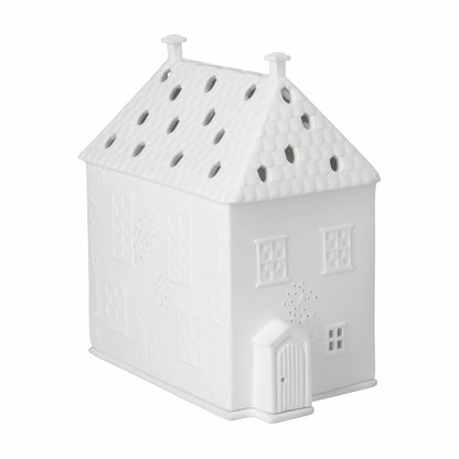 Großes Lichthaus aus Porzellan mit Blumenranken von räder design - Kerzenhalter Geschenkidee