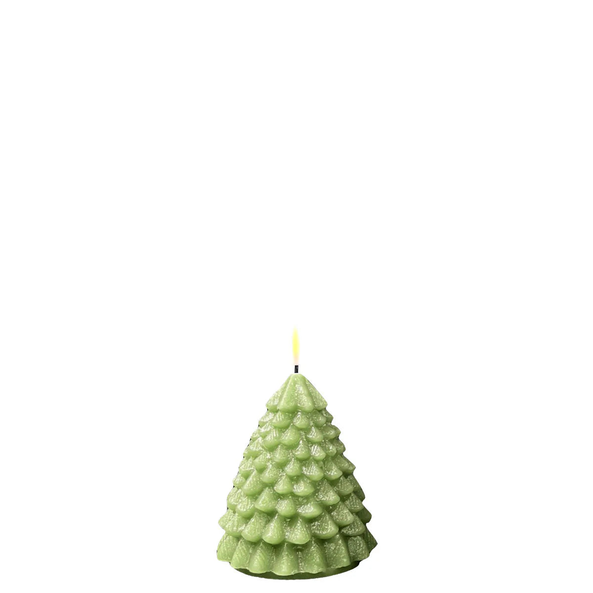 Weihnachtsbaum Dunkelgrün 11,5cm LED Echwachs Kerze von Deluxe Homeart
