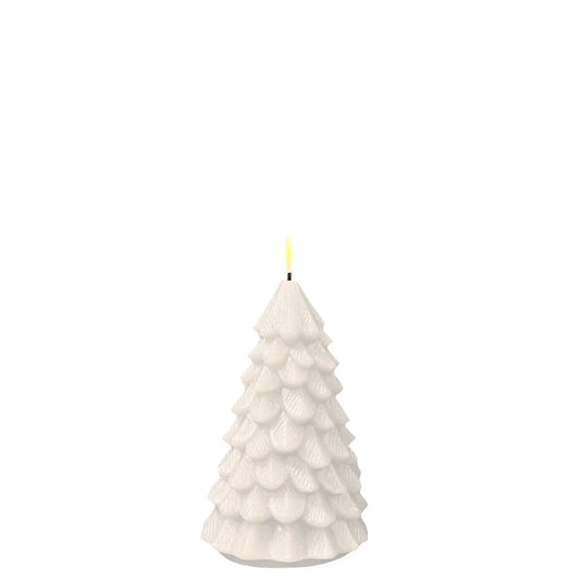 LED Kerze Weihnachtsbaum weiß 16 cm von Deluxe Homeart - Weihnachten Weihnachtsdekoration