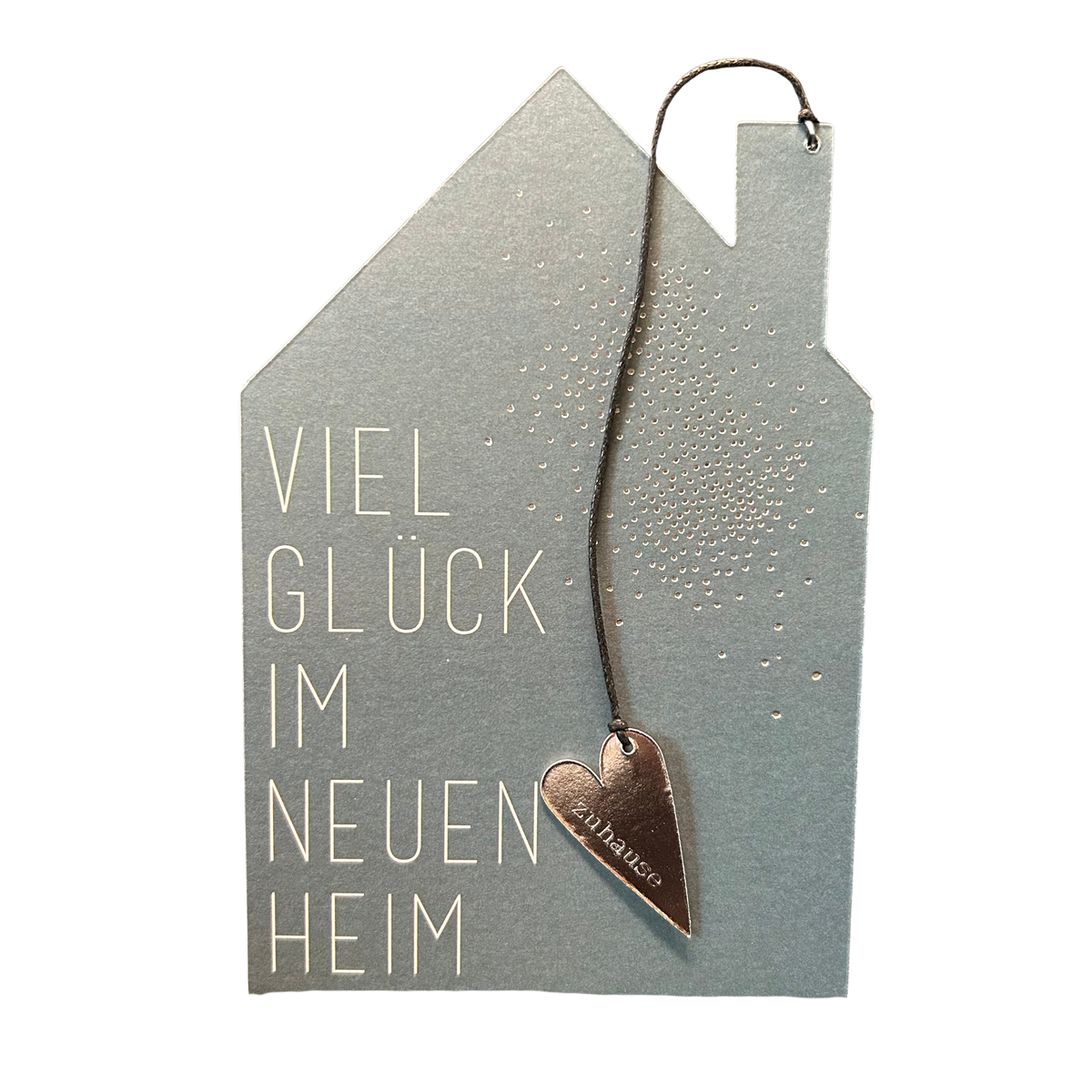 Karte zum Einzug „Viel Glück im neuen Heim“ mit Umschlag von räder design