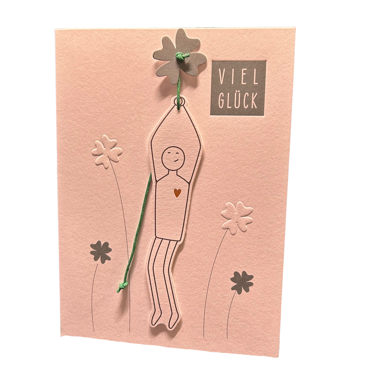 Karte „Viel Glück“ mit Umschlag von räder design