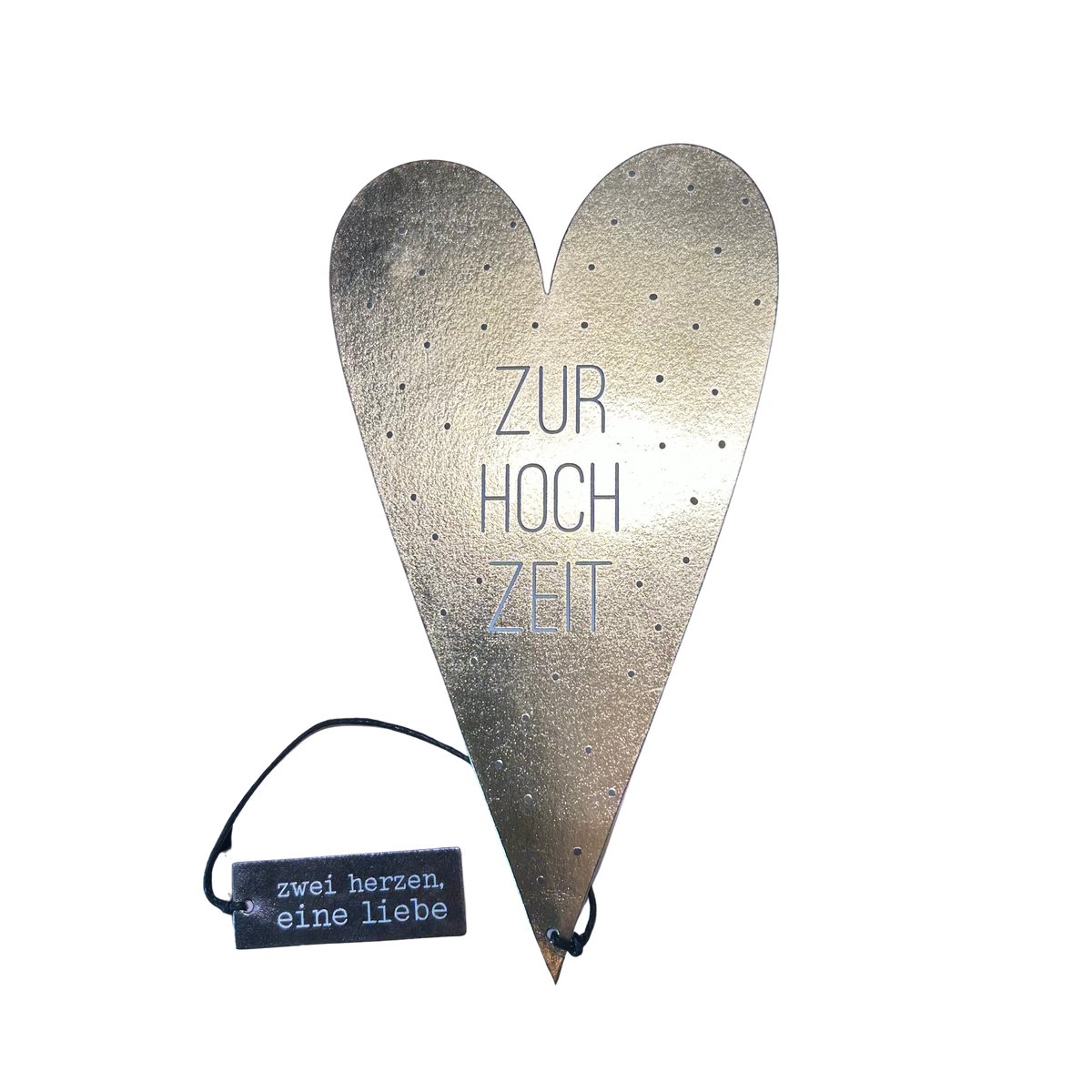 Hochzeitskarte „Zwei Herzen, eine Liebe“ mit Umschlag von räder design