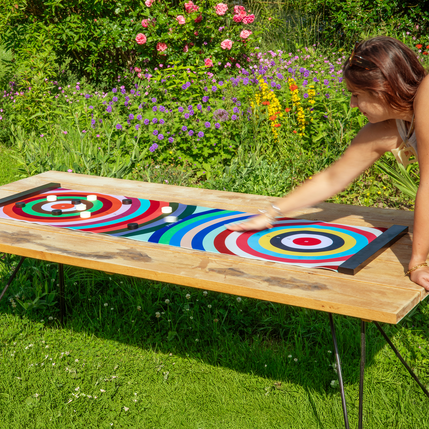 Colour Curling von Remember farbenfrohes Retro Curling Outdor / Indor Spiel